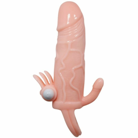 Baile Brave Man Intimate Extension with Dual Stimulation, Flesh, 16.5 cm