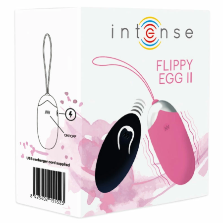 INTENSE Flippy II Remote-Controlled Vibrating Egg Pink 12 Modes USB