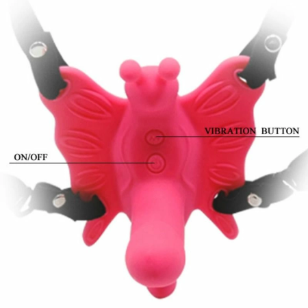 Baile Ultra Passionate Vibrating Butterfly Harness, 10 Modes, Silicone