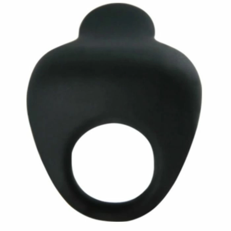 Pretty Love Thimble Black Silicone Vibrating Ring - Adjustable System