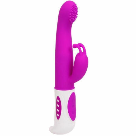 Pretty Love Hugh Rabbit Lilac - Dual Motor Silicone Intimate Device, 22.5cm