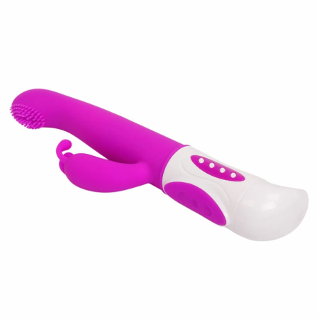 Pretty Love Hugh Rabbit Lilac - Dual Motor Silicone Intimate Device, 22.5cm