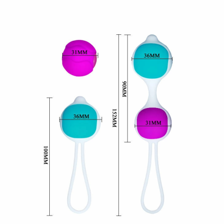 Pretty Love Flirtation Deluxe Kegel Ball Set Silicone 30g/40g Pink