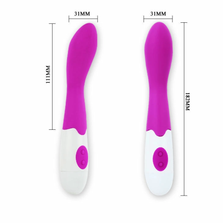 Pretty Love Flirtation Bishop Intimate Massager Lilac-White 18cm Silicone