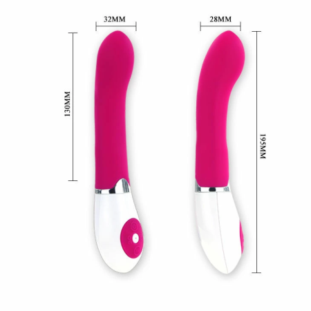Pretty Love Daniel Vibrator Lilac-White 30 Modes Silicone 19.5 cm