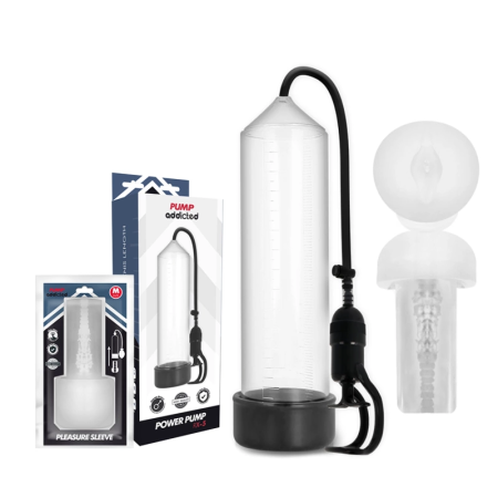 Pump Addicted RX5 Transparent Vacuum Device with Intimate Sleeve 23cm