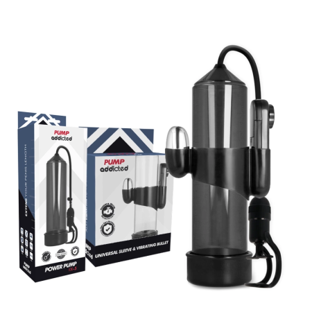 Pump Addicted RX5 Black Vacuum System with Integrated Vibration, 23cm