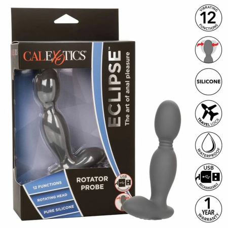 CalExotics Eclipse Rotator Probe Silicone Intimate Massager USB Rechargeable