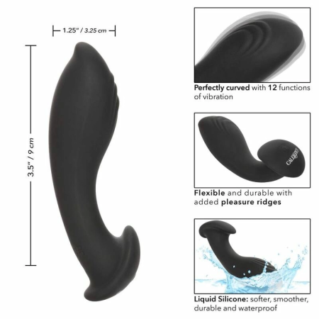 CalExotics Eclipse Flex Probe Liquid Silicone Intimate Device, Black