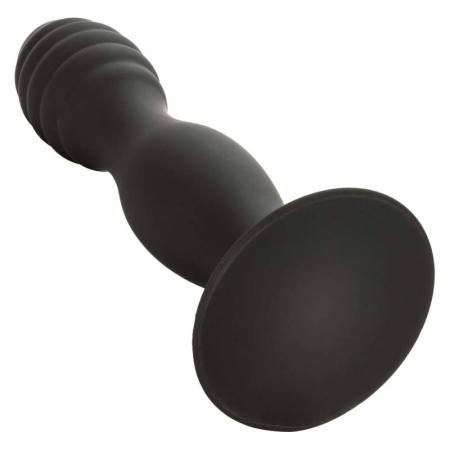 CalExotics Silicone Ribbed Anal Stud - Flexible Probe with Suction Cup