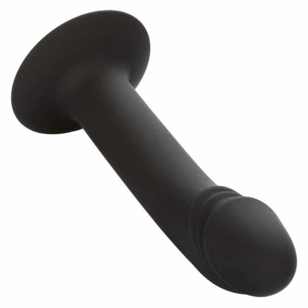 CalExotics Silicone Curved Intimate Device with Suction Base, Black