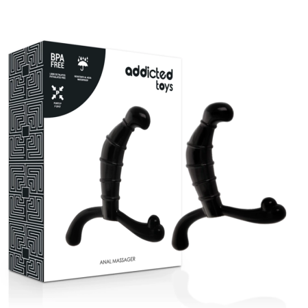 Addicted Toys Black Intimate Prostate Massager Ergonomic 11.3 cm