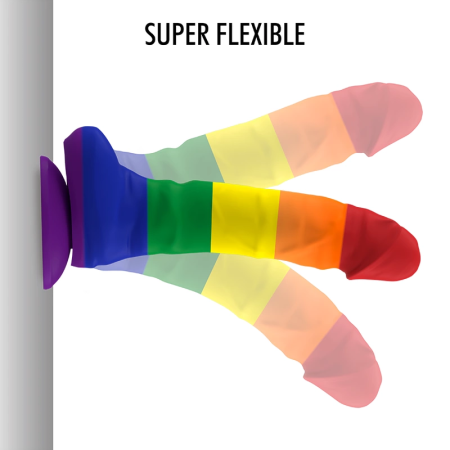 MYTHOLOGY Corey Pride L Silicone Fantasy Device Suction Base Rainbow