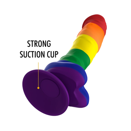 MYTHOLOGY Corey Pride L Silicone Fantasy Device Suction Base Rainbow