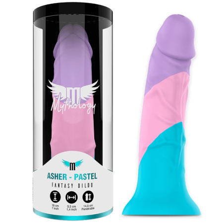 MYTHOLOGY Asher Pastel Silicone Intimate Device M 18cm Flexible Base