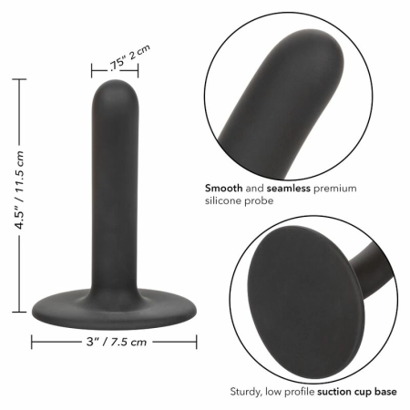 CalExotics Boundless Slim Silicone Probe 11.5 cm Suction Cup Black