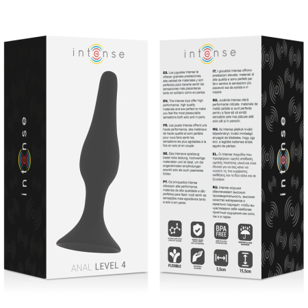 Intense Anal Level 4 Black 15.5 cm - Advanced Silicone Plug