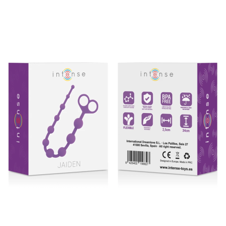 INTENSE Jaiden Beads Lilac - Flexible Silicone Intimate Wellness Chain 34cm