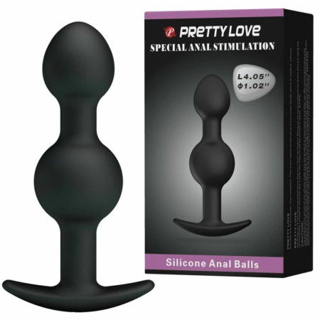 Pretty Love Special Stimulation Silicone Intimate Bead Plug 10.3 cm Black