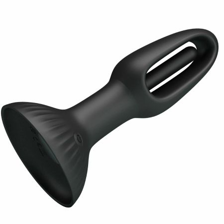 Pretty Love Hubert Silicone Plug with 7 Vibration Modes, Black