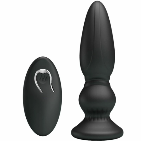 MR PLAY Remote-Controlled Vibrating Anal Model Black USB Rechargeable