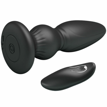 MR PLAY Remote-Controlled Vibrating Anal Model Black USB Rechargeable