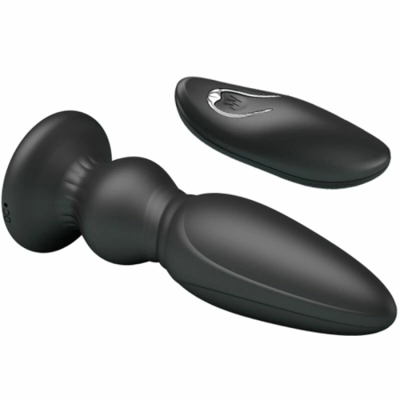 MR PLAY Remote-Controlled Vibrating Anal Model Black USB Rechargeable