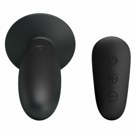 Mr Play Vibrating Anal Plug Black - 12 Modes, Remote Control, Silicone
