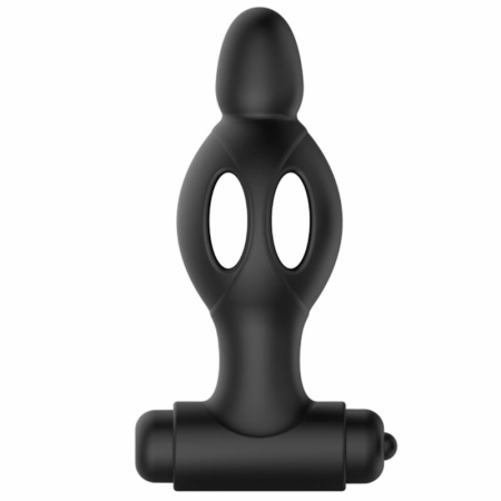 MR PLAY Silicone Vibrating Intimate Plug 10 Modes Black 11.8cm