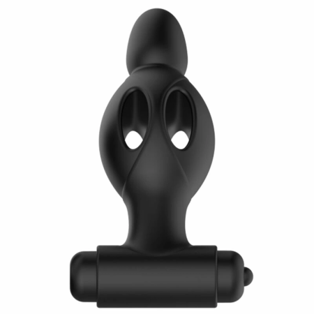 MR PLAY Silicone Vibrating Intimate Plug 10 Modes Black 11.8cm