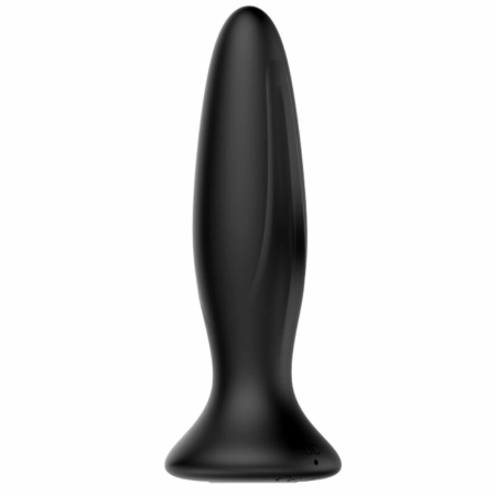Mr. Play Black Rechargeable Anal Plug | 12-Mode Vibrating Silicone System