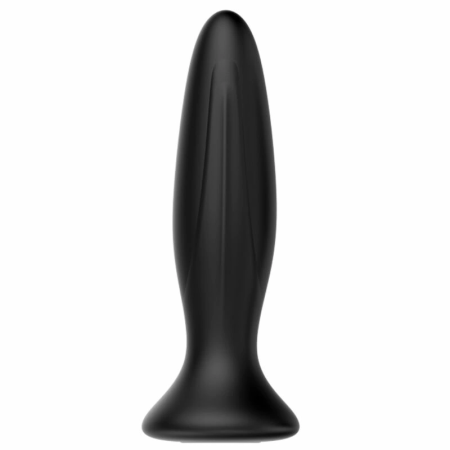 Mr. Play Black Rechargeable Anal Plug | 12-Mode Vibrating Silicone System