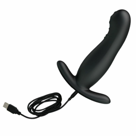 MR PLAY Rechargeable Black Prostate Model Silicone 12 Modes 127mm