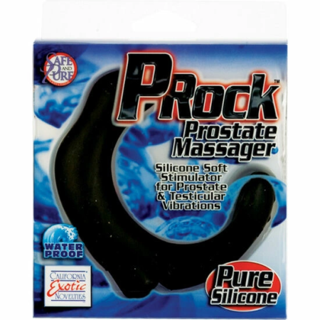 CalExotics P-Rock Silicone Prostate Massager with Removable Vibrator, Black