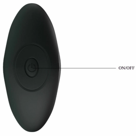 Pretty Love Black Silicone Anal Plug 12-Mode USB Rechargeable