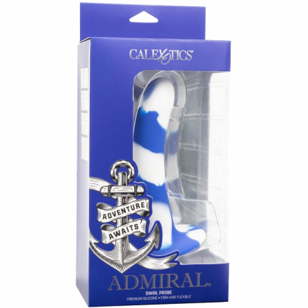 CalExotics Admiral Swirl Flexible Silicone Intimate Probe 14cm Blue