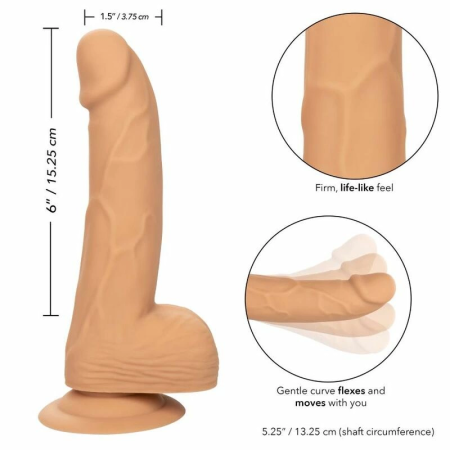 CalExotics Silicone Studs 15.2 cm - Skin Tone, Flexible Suction Base