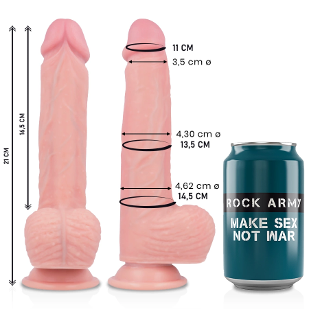 RockArmy Spitfire Liquid Silicone Model 21cm Natural with Suction Base
