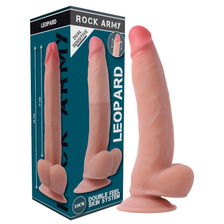 Rockarmy Dual Density Leopard 23cm Intimate Device with Suction Base