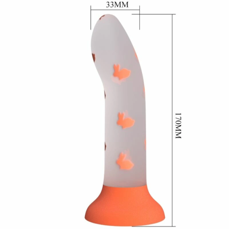 Pretty Love Magical Nightfall Intimate Machine Luminous Orange Silicone 17.5cm