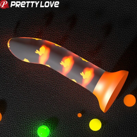 Pretty Love Magical Nightfall Intimate Machine Luminous Orange Silicone 17.5cm