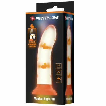 Pretty Love Magical Nightfall Intimate Machine Luminous Orange Silicone 17.5cm