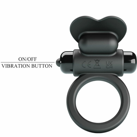 Pretty Love Debonaire Black Intimate Ring with 10 Vibration Modes