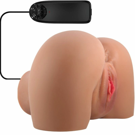 CRAZY BULL BM-009243Z-1 Intimate Dual-Entry Vibrating Device Flesh Tone