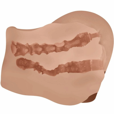 CRAZY BULL BM-009243Z-1 Intimate Dual-Entry Vibrating Device Flesh Tone