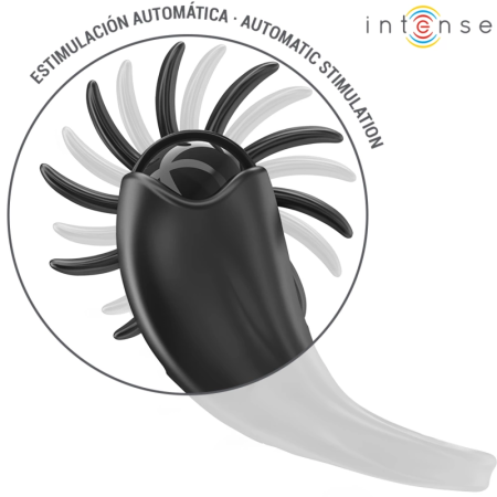 Intense Mabel Black Vibrating Ring with 10 Modes & Anatomical Stimulator