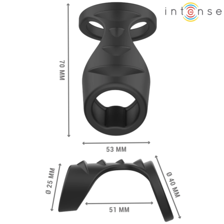 INTENSE THEO Double Silicone Black Support Ring Model 3, 5.1 cm