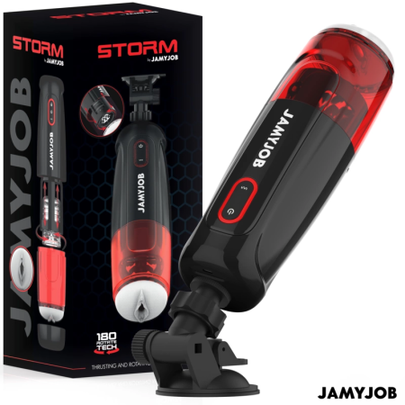Jamyjob Storm Automatic Device 10 Modes Black-Red USB Waterproof