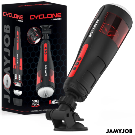 Jamyjob Cyclone Automatic Intimate Machine 10 Rotation & Thrust Modes Black-Red