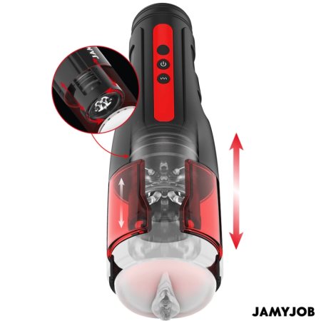 Jamyjob Cyclone Automatic Intimate Machine 10 Rotation & Thrust Modes Black-Red